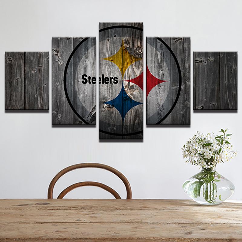 800x800 5 Piece Pittsburgh Steelers Football Canvas Wall Art Paintings - Steelers Canvas Painting