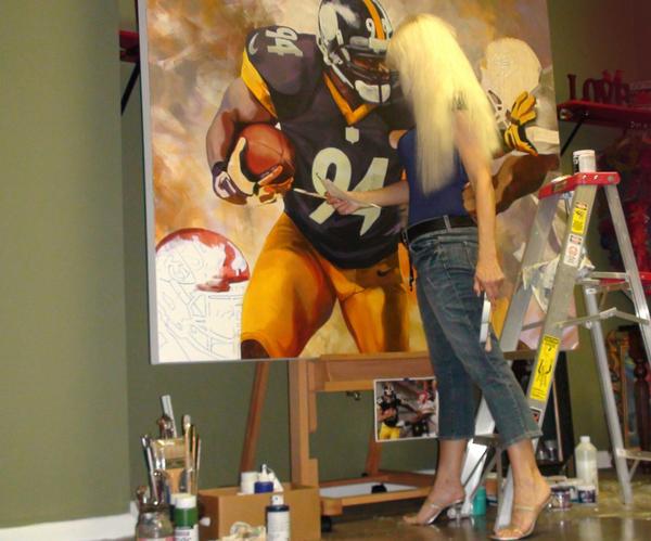 600x499 Iva Rom On Twitter - Steelers Painting