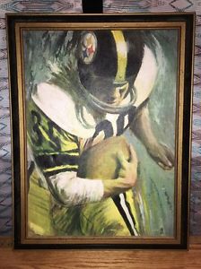 224x300 1960's Dave Boss Nfl Football Pittsburgh Steelers Similart Canvas - Steelers Painting
