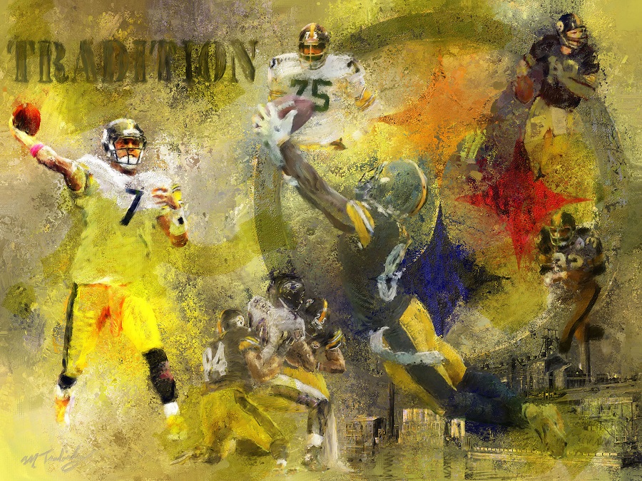 900x675 Pittsburgh Steelers Painting By Mark Trubisky - Steelers Painting