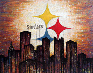 300x236 Steelers. Painting By Mark M Mellon - Steelers Painting