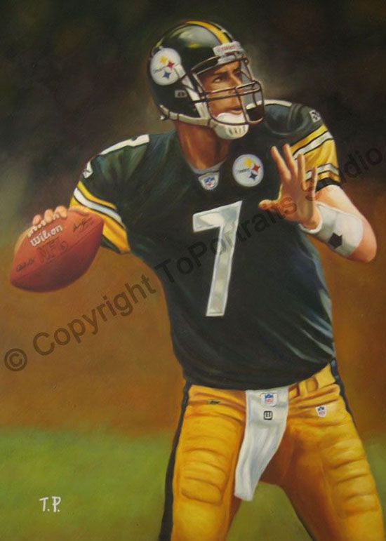 550x771 Ben Roethlisberger, Pittsburgh Steelers - Steelers Painting