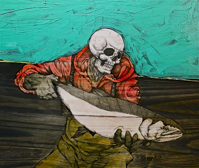 640x542 Steelhead Art The Limp Cobra - Steelhead Painting