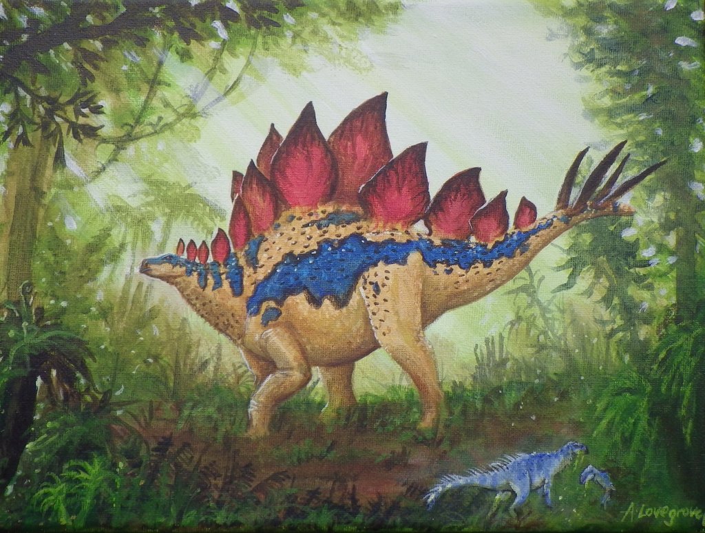 Stegosaurus Painting At PaintingValley.com | Explore Collection Of ...