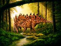 200x150 Stunning Stegosaurus Painting Reproductions For Sale On Fine Art - Stegosaurus Painting