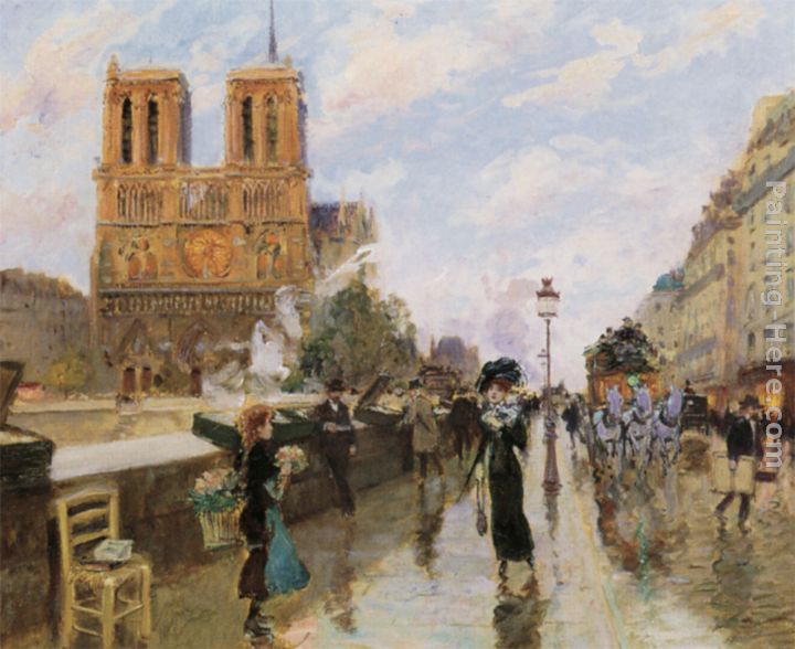 720x588 Georges Stein Les Quais Pres De Notre Dame Painting Anysize 50 - Stein Painting