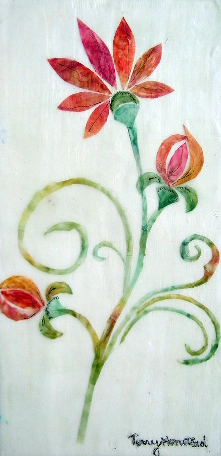 437x900 Flower Stem Painting By Terry Honstead - Stem Painting