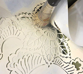 280x250 Stenciling Leather Club Chair Hometalk - Stencils For Painting