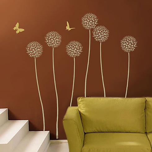 490x490 Flower Stencil Wall Flower Wall Stencils For Painting How To Paint - Stencils For Painting