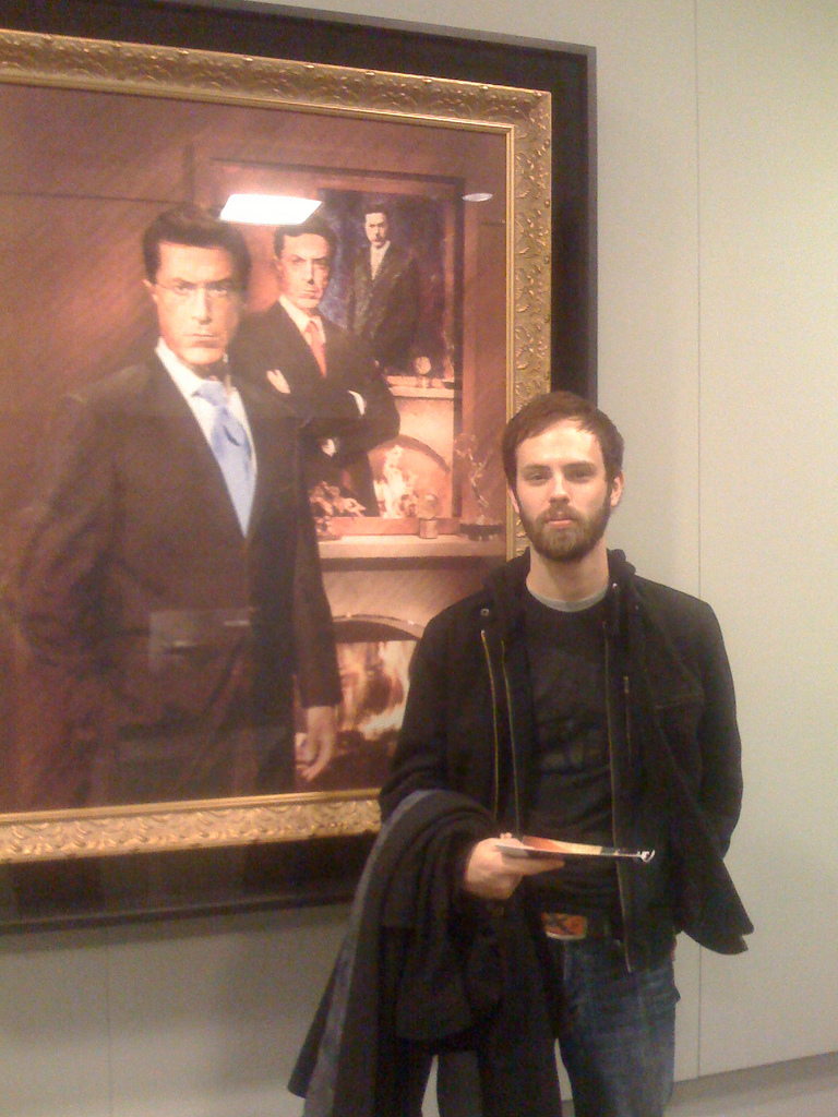 768x1024 Stephen Colbert's Painting Of Himself At The Smithsonian - Stephen Colbert Painting