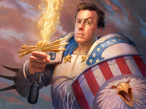 500x375 Stephen Colbert Portrait By Todd Lockwood - Stephen Colbert Painting