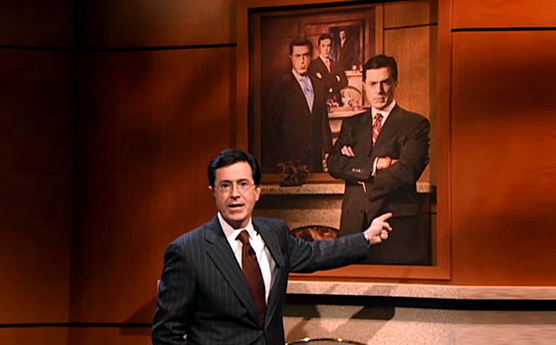 612x380 15 Real Things The Fake - Stephen Colbert Painting