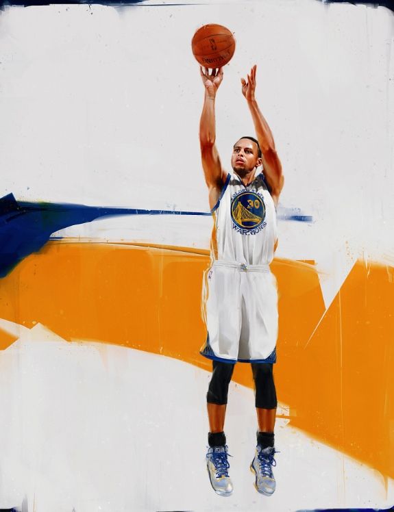 575x748 Stephen Curry - Stephen Curry Painting