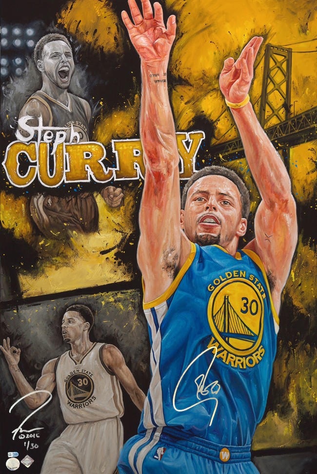 650x970 Stephen Curry Rain Man Justyn Farano Fine Art - Stephen Curry Painting