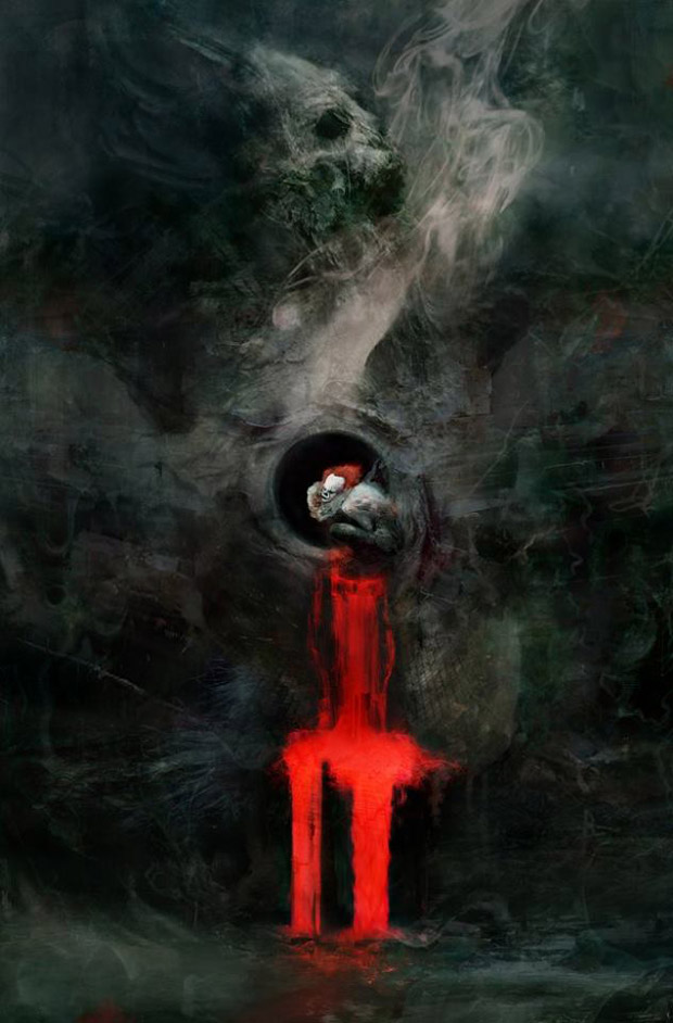 620x942 Stephen King's It Art Print - Stephen King Painting