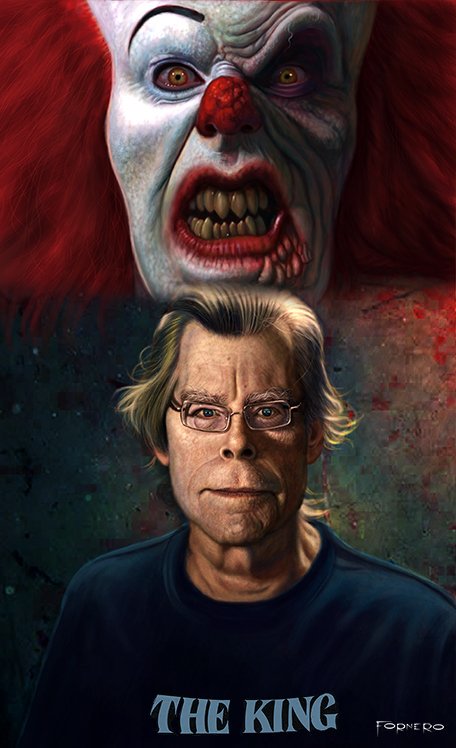 456x748 Walter Fornero On Twitter Stephen King - Stephen King Painting