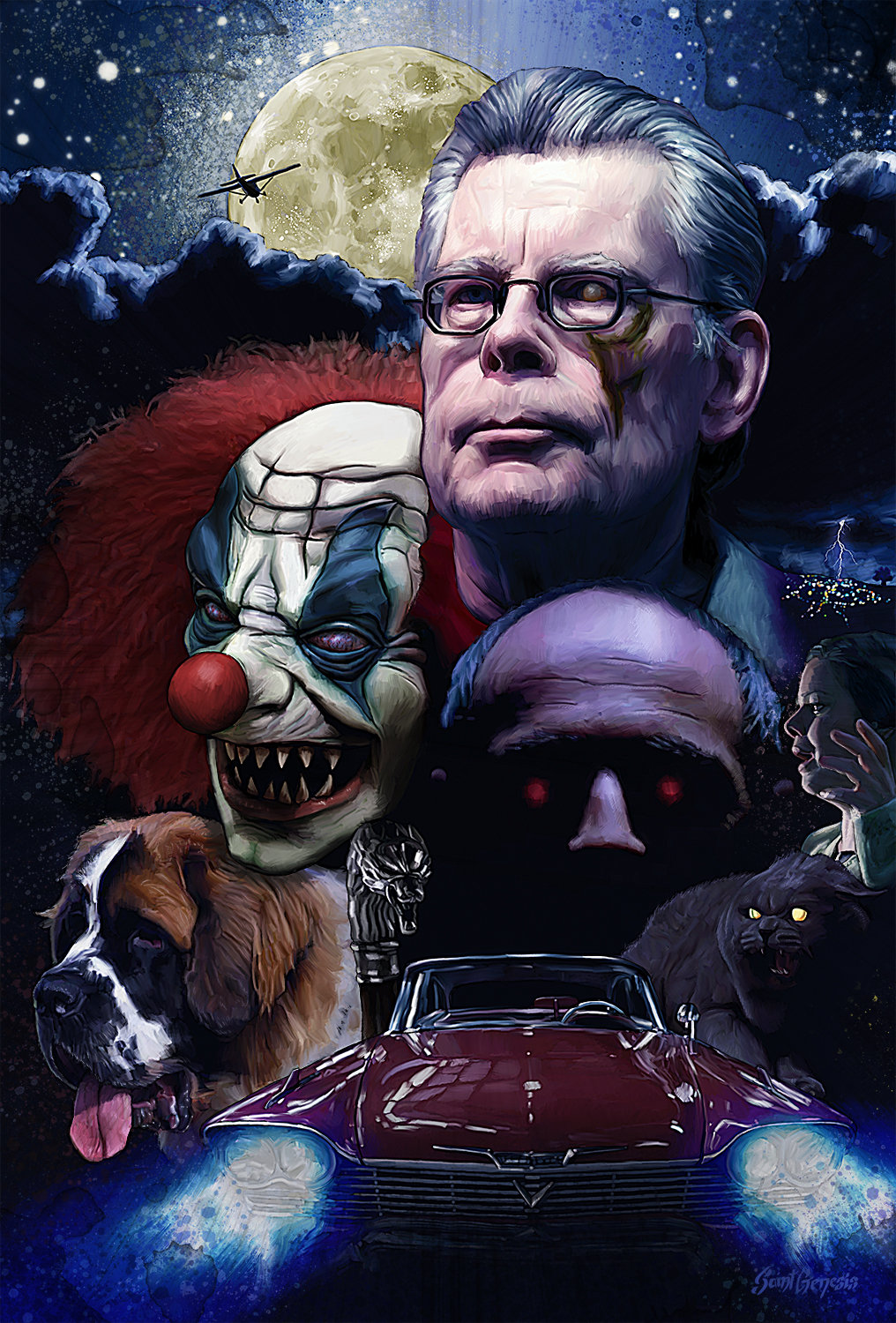 1016x1500 What I Love Wednesday - Stephen King Painting