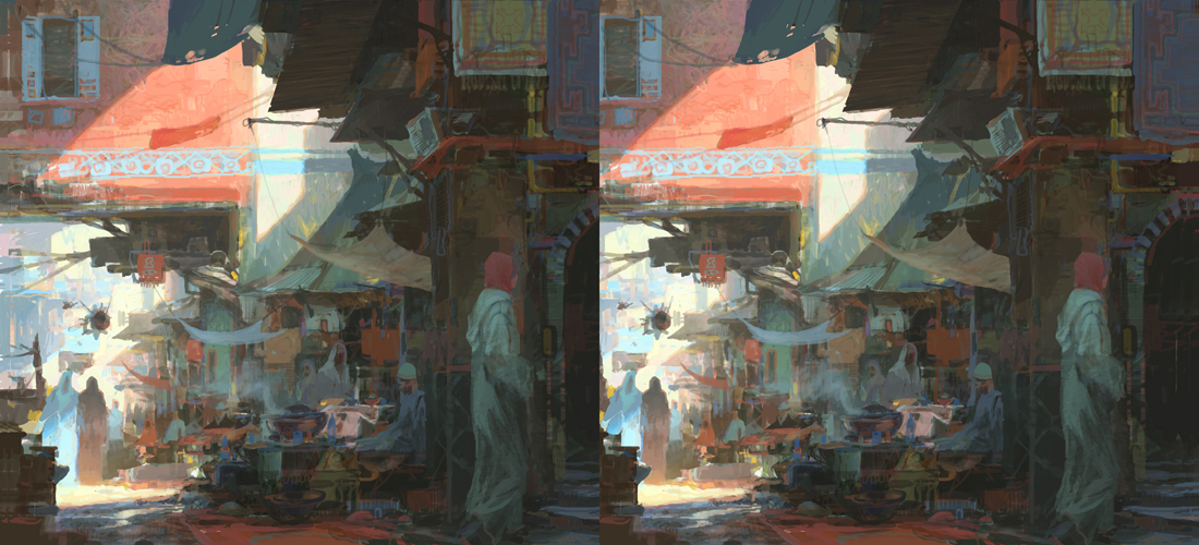 1100x500 Side Street - Stereo Painting