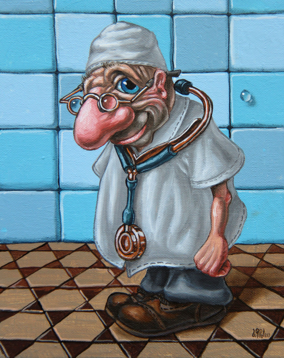 951x1200 Golden Stethoscope (Victor Molev) - Stethoscope Painting