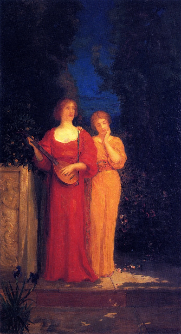 696x1280 The Listeners Painting Charles Walter Stetson Oil Paintings - Stetson Painting