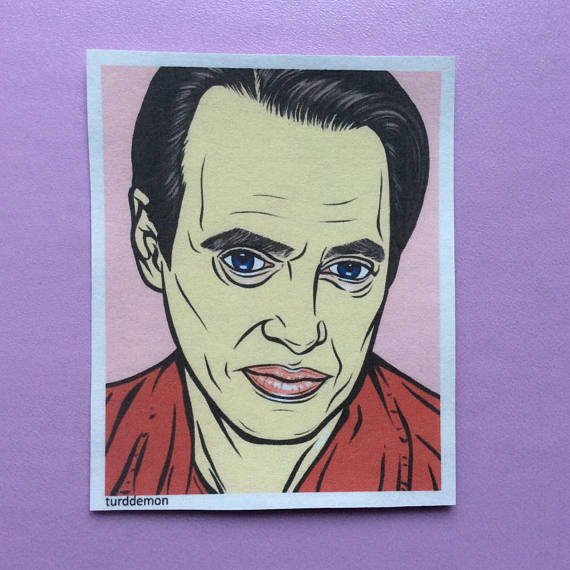 570x570 Steve Buscemi Sticker - Steve Buscemi Painting
