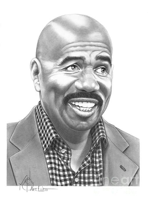 509x700 Pin By Kathy Henry On Pencil Art Steve Harvey - Steve Harvey Painting