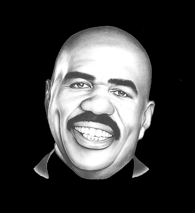 826x900 Steve Harvey T Shirt Painting By Herb Strobino - Steve Harvey Painting