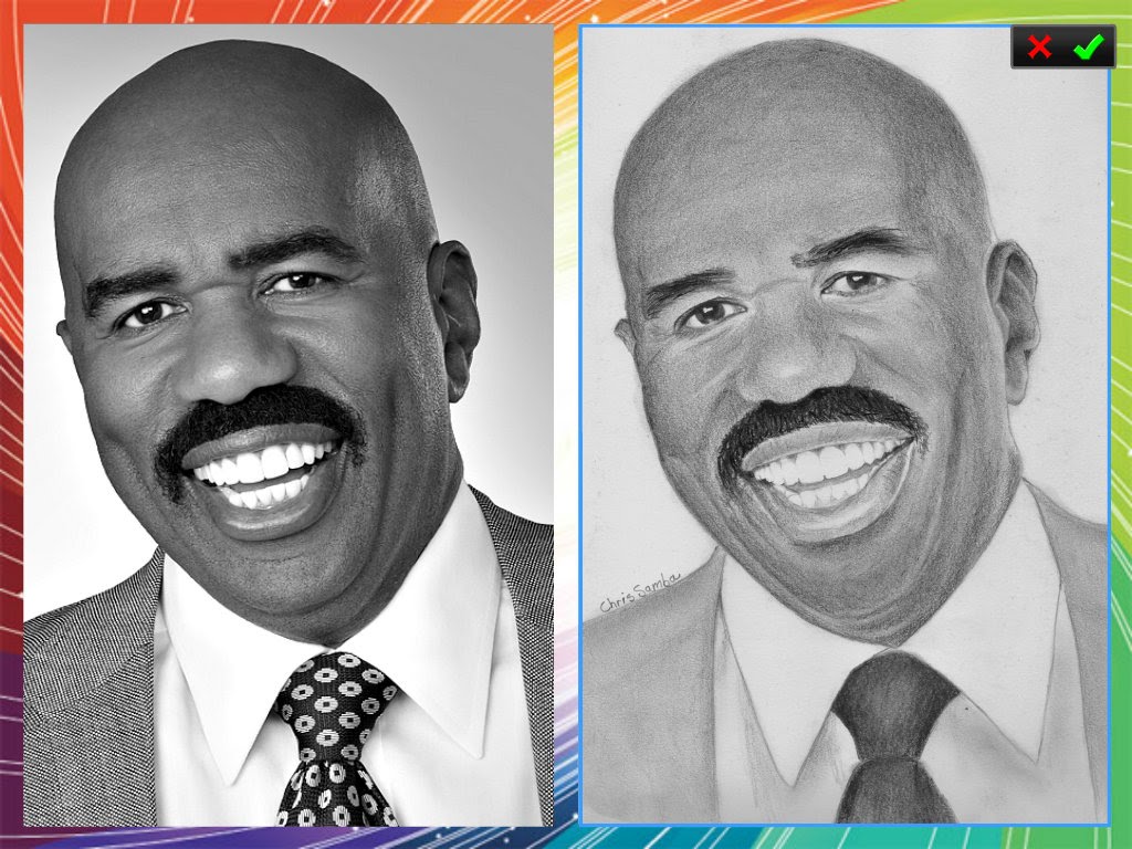 1024x768 Drawing Steve Harvey - Steve Harvey Painting
