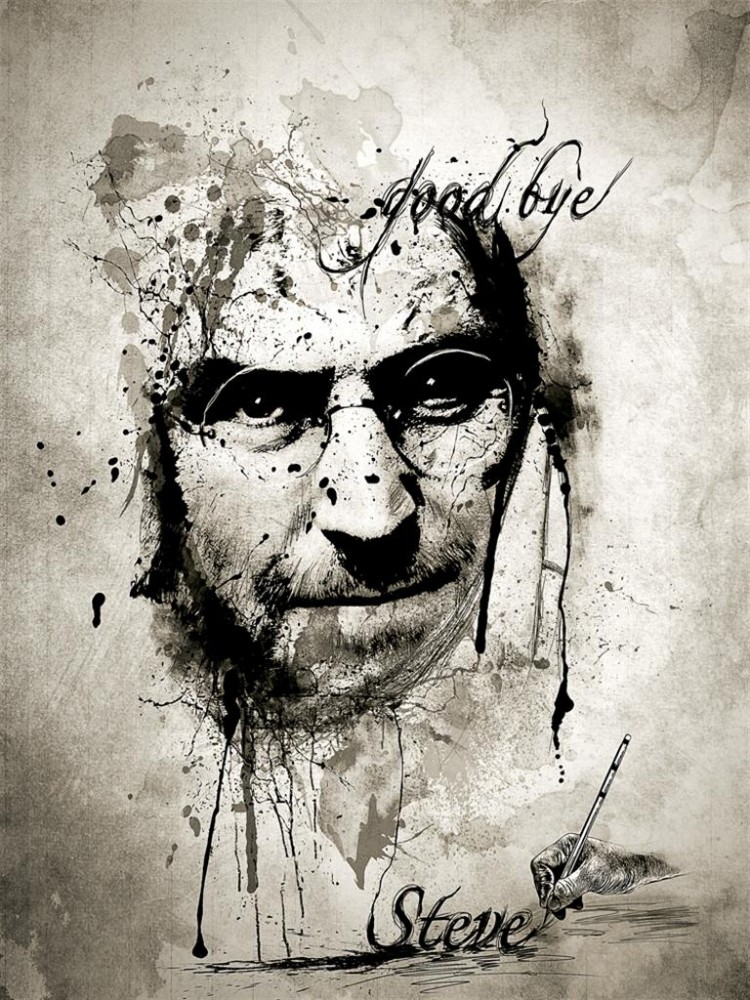 750x1000 Steve Jobs Digital Paintings - Steve Jobs Painting