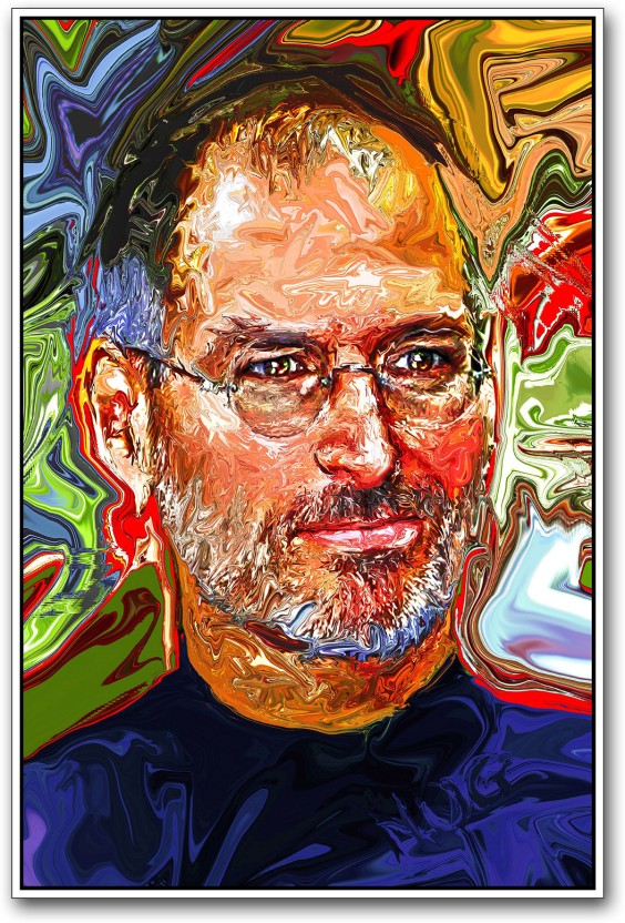 564x832 Steve Jobs Painting Paper Print - Steve Jobs Painting