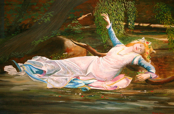 600x396 Ophelia Painting By Steve Jones - Steve Jones Painting