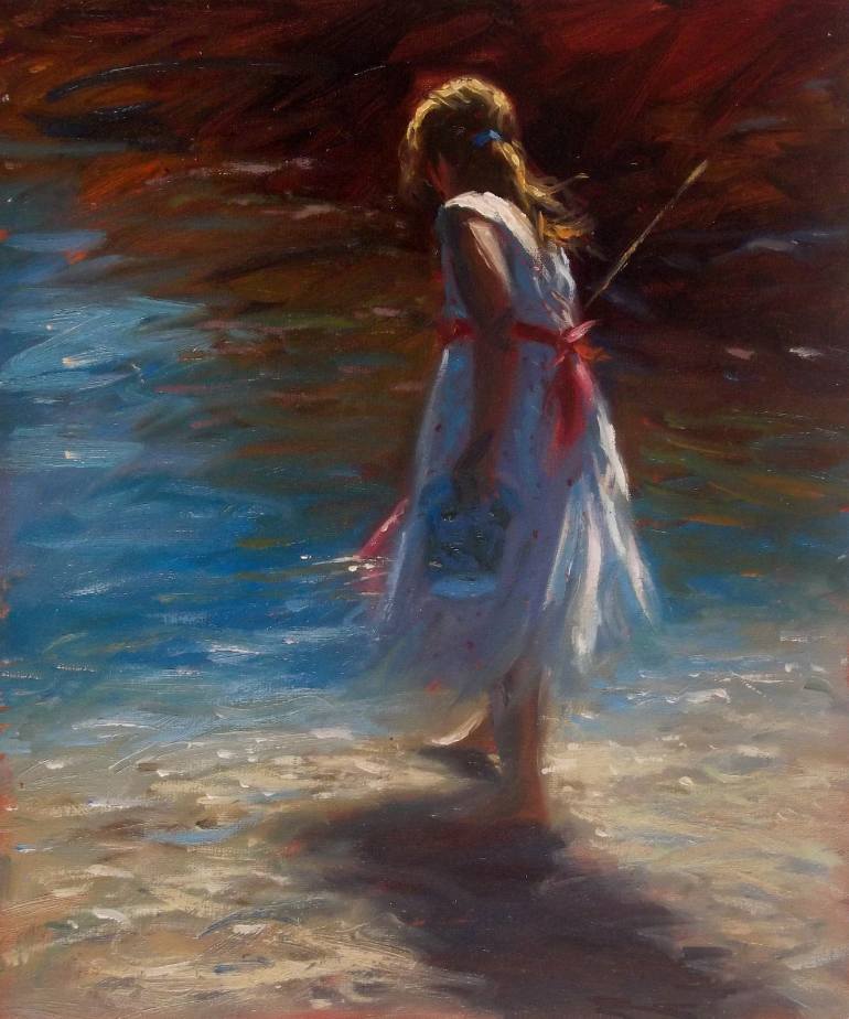 770x924 Saatchi Art Looking In Pools Painting By Steven Jones - Steve Jones Painting