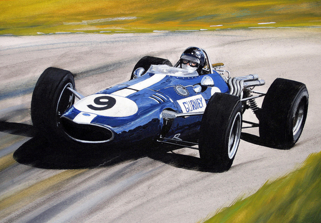 640x446 Steve Jones Artwork Dan Gurney Eagle Original Painting Other - Steve Jones Painting