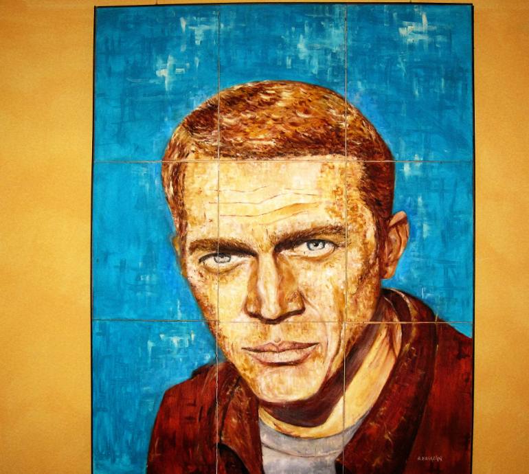 770x690 Saatchi Art Steve Mcqueen Painting By Arnaldo Mangolini - Steve Mcqueen Painting