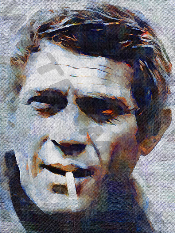 570x760 Steve Mcqueen Art Print Oil Painting Poster Lff0193 - Steve Mcqueen Painting
