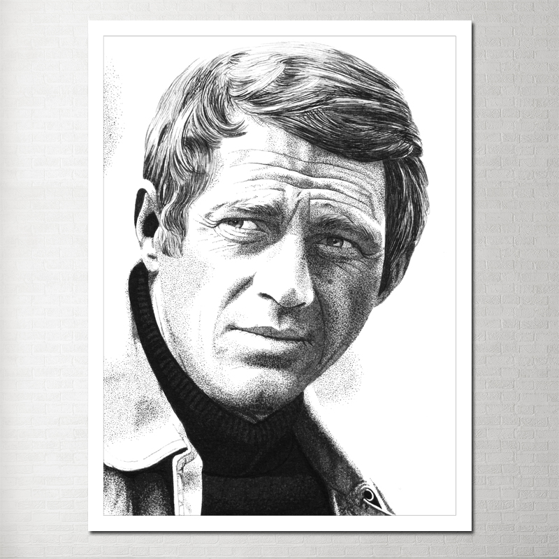 800x800 Steve Mcqueen Painting Photo Canvas Poster Living Room Modern - Steve Mcqueen Painting