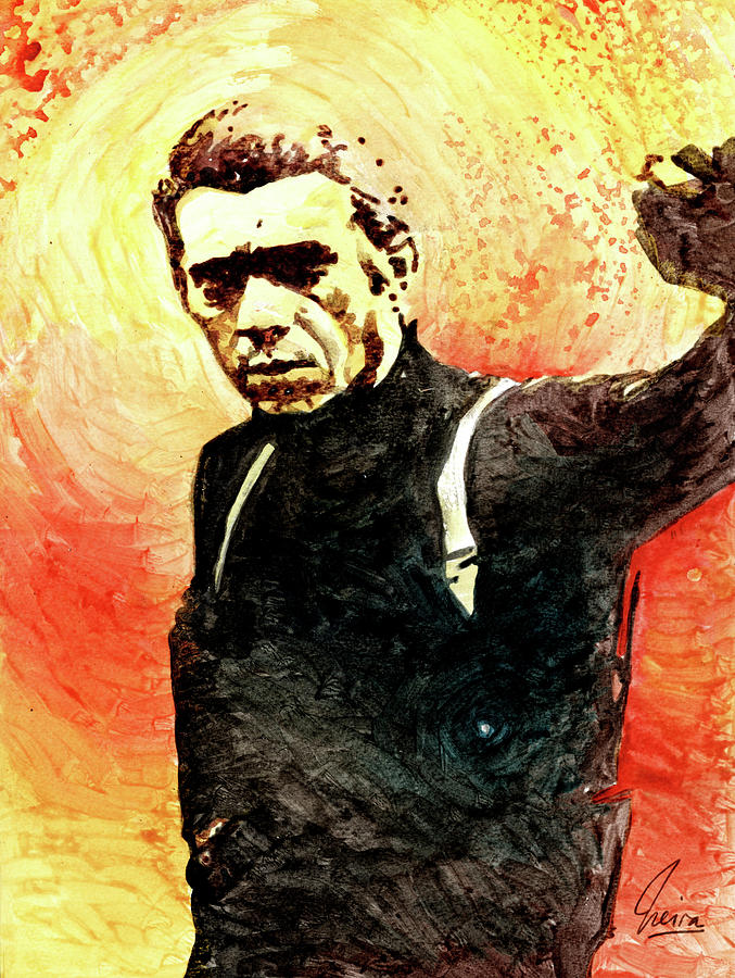 677x900 Steve Mcqueen Painting By Marcelo Neira - Steve Mcqueen Painting