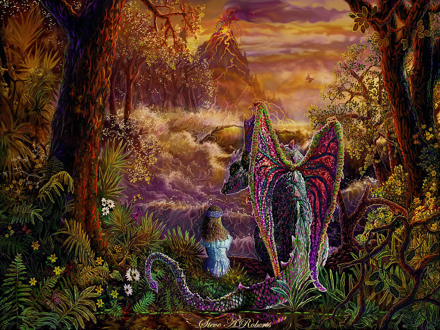 900x675 Magic Evening Painting By Steve Roberts - Steve Roberts Painting