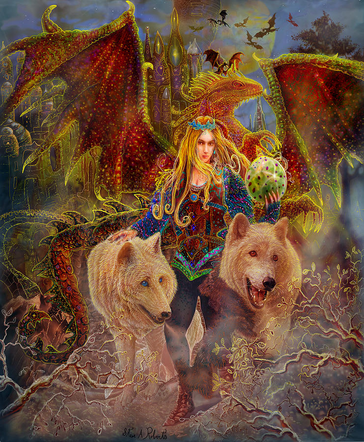 741x900 The Keeper Of The Egg Painting By Steve Roberts - Steve Roberts Painting