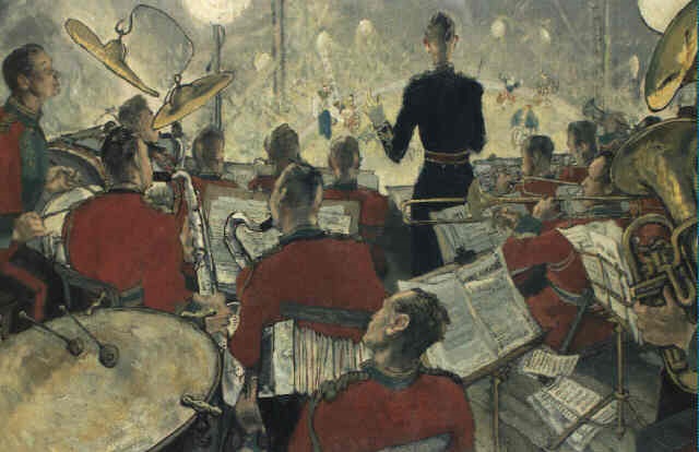 640x414 The Circus Orchestra By Steven Spurrier On Artnet - Steve Spurrier Painting