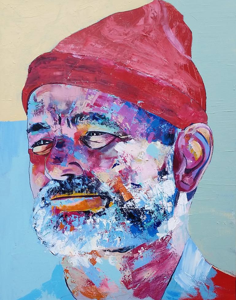 770x980 Saatchi Art Steve Zissou Painting By Jonathan Mcafee - Steve Zissou Painting