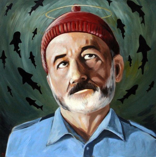 597x600 Steve Zissou - Steve Zissou Painting
