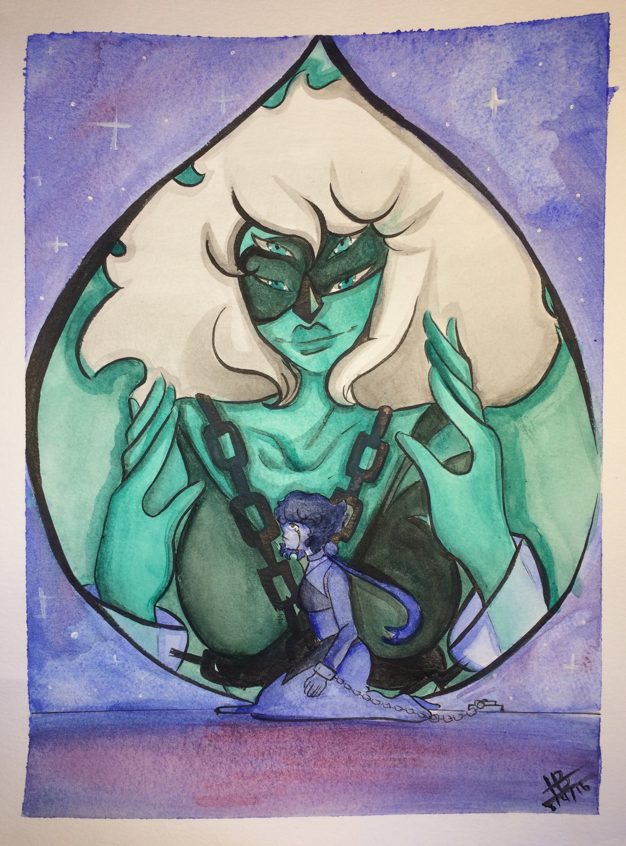 2172x2936 Malachite From Steven Universe Painting By Freakless On Newgrounds - Steven Universe Painting