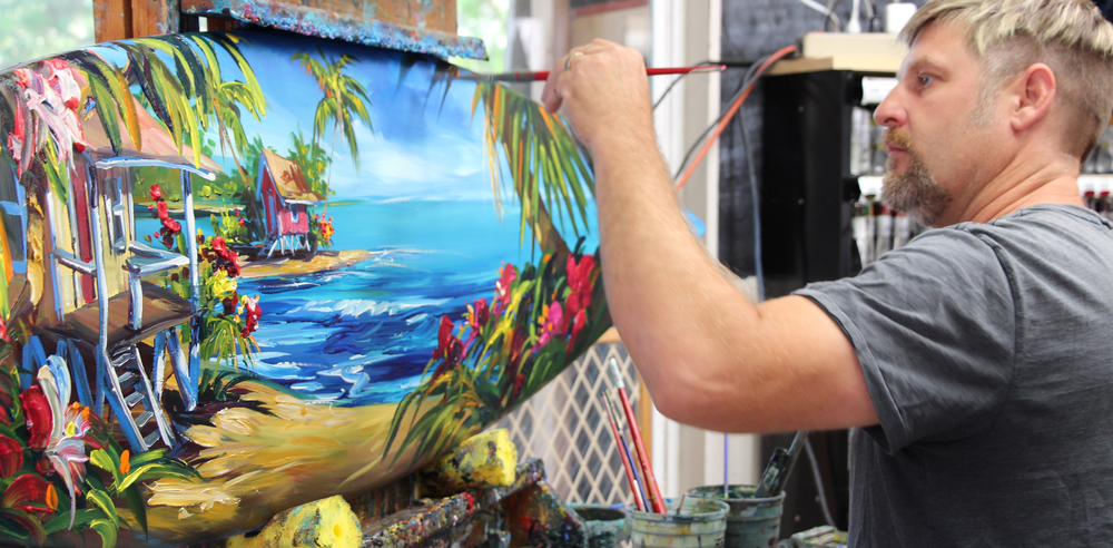 1000x492 Steve Barton Art Needles + Leaves - Steves Painting