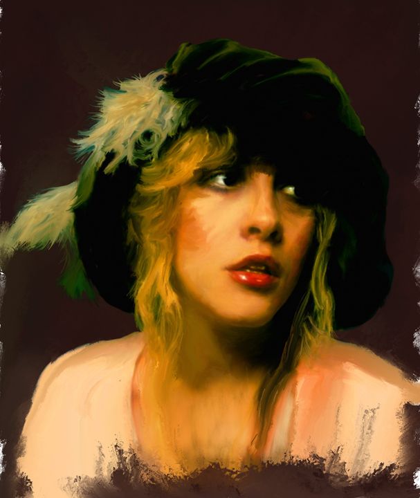 607x720 Stevie Nicks Portrait By Brian Tones - Stevie Nicks Painting