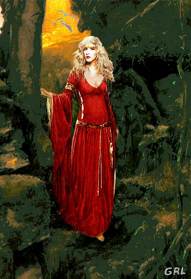 618x900 Traditional Modern Original Painting Stevie Nicks Rhiannon - Stevie Nicks Painting