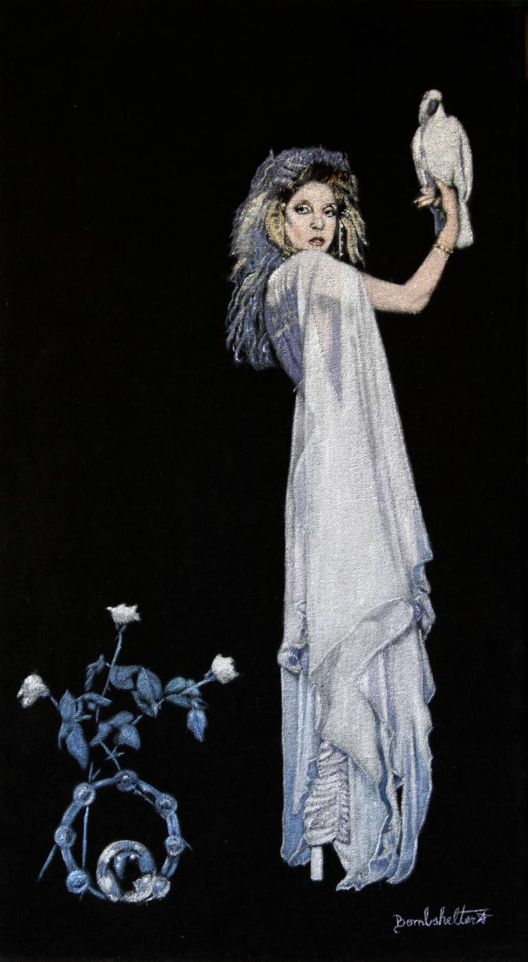 770x1403 Saatchi Art Stevie Nicks Belladonna Black Velvet Painting - Stevie Nicks Painting
