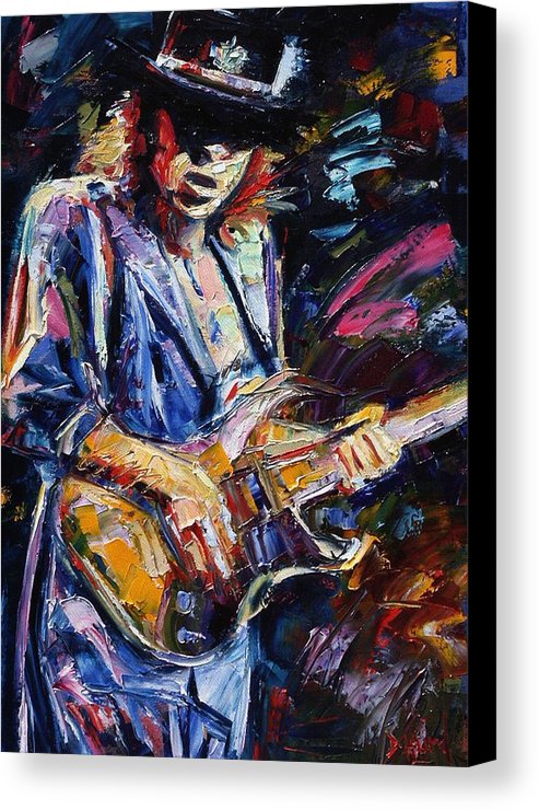 493x740 Stevie Ray Vaughan Canvas Print Canvas Art By Debra Hurd - Stevie Ray Vaughan Painting