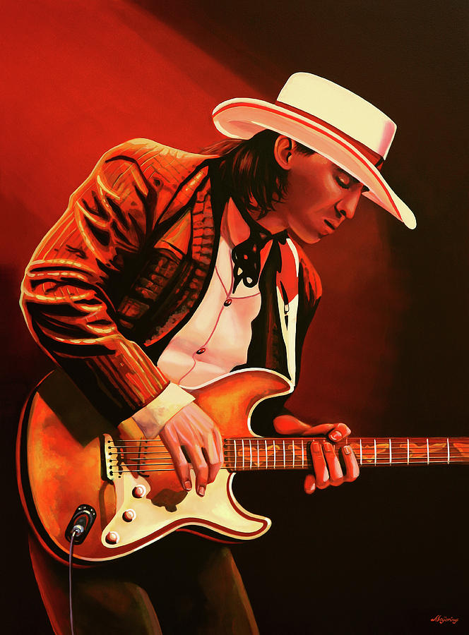 664x900 Stevie Ray Vaughan Painting Painting By Paul Meijering - Stevie Ray Vaughan Painting