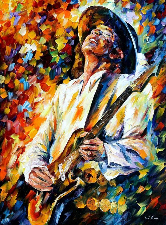 570x769 Stevie Ray Vaughan Portrait Painting Music Wall Art On Canvas - Stevie Ray Vaughan Painting